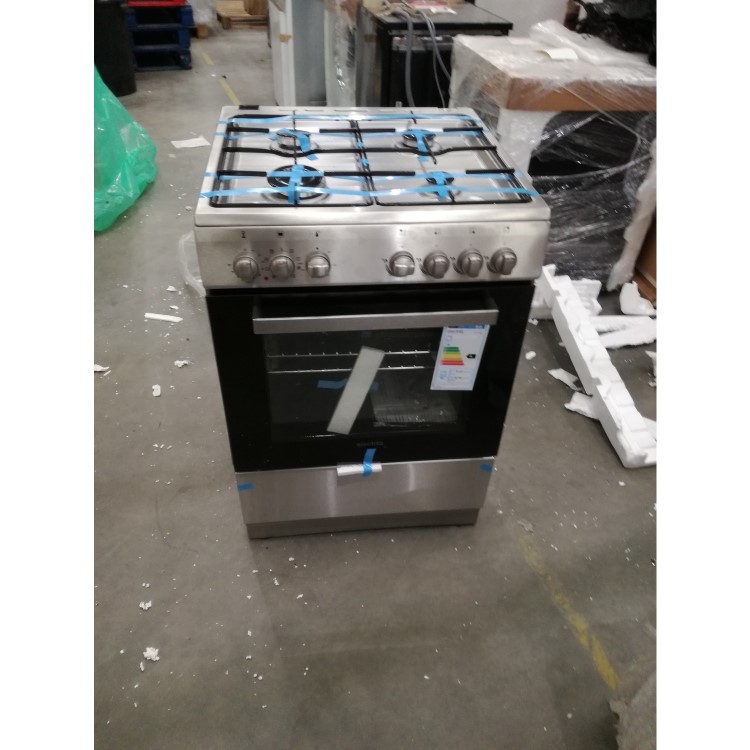 Refurbished electriQ 60cm Single Oven Dual Fuel Cooker - Stainless Steel