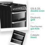 Refurbished Hotpoint HUD61KS 60cm Dual Fuel Cooker