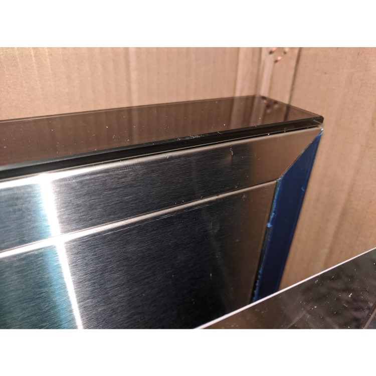 Refurbished electriQ 100cm Touch Control Wall Mounted Chimney Cooker Hood - Black Glass Front- 5 Year warranty