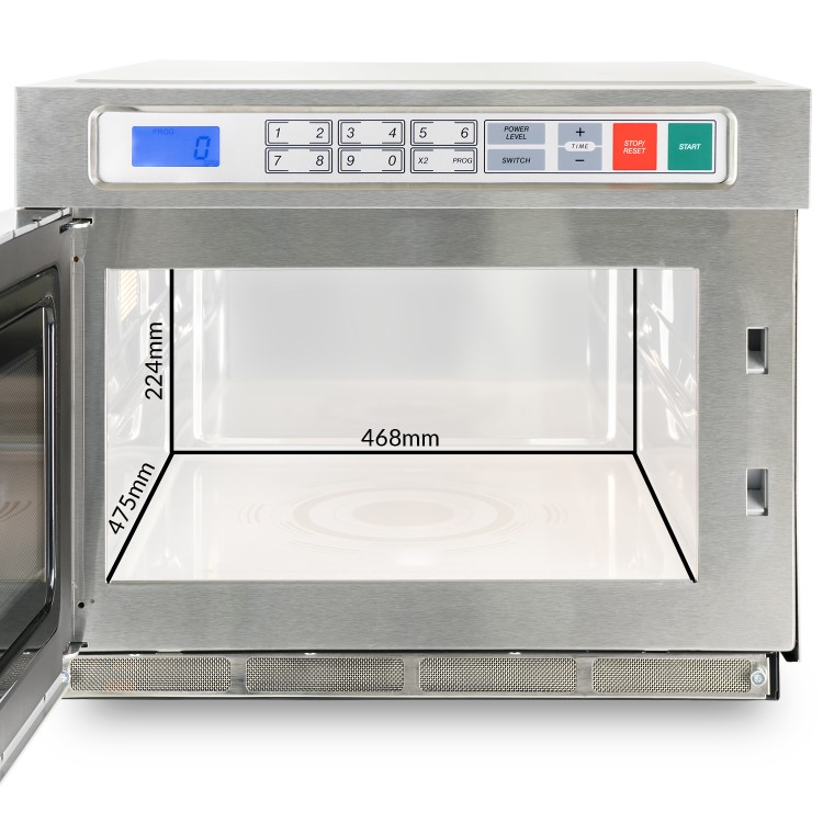 Refurbished electriQ 1800W 30L Freestanding Programmable Commercial Microwave
