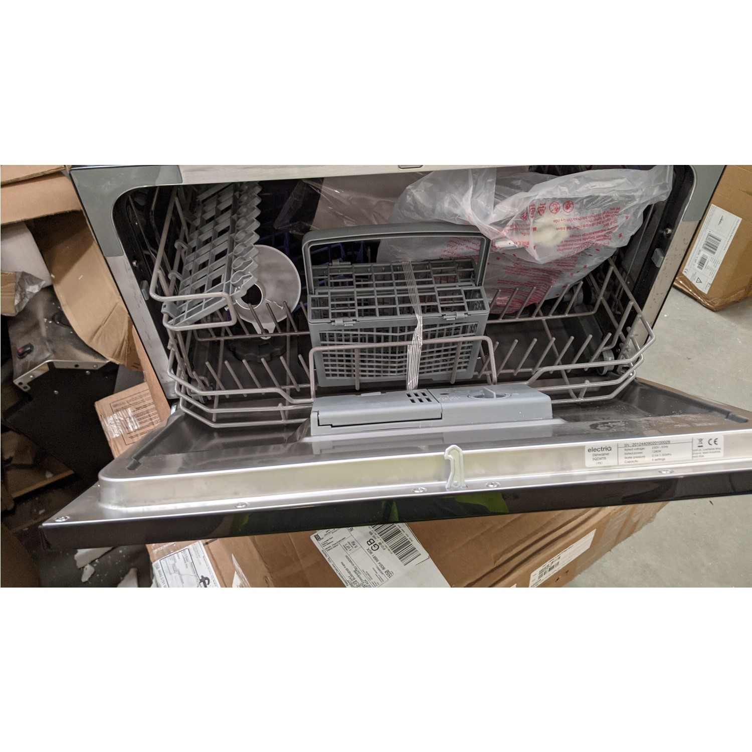Refurbished electriQ Table Top / Integrated Dishwasher Black electriQ