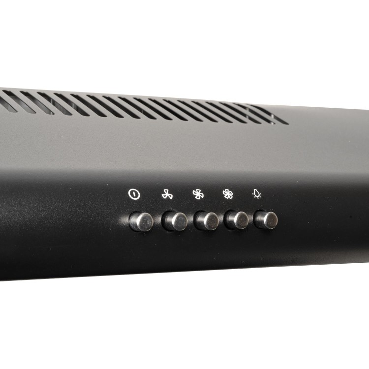 electriQ 60cm Visor Cooker Hood in Black