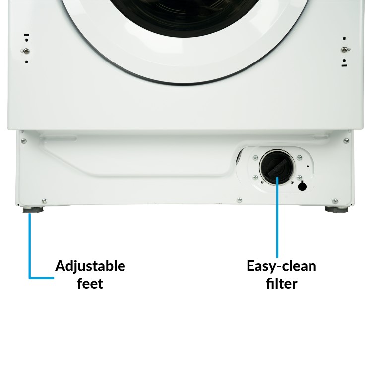 GRADE A2 - electriQ 8kg Wash 6kg Dry 1400rpm Integrated Washer Dryer - White