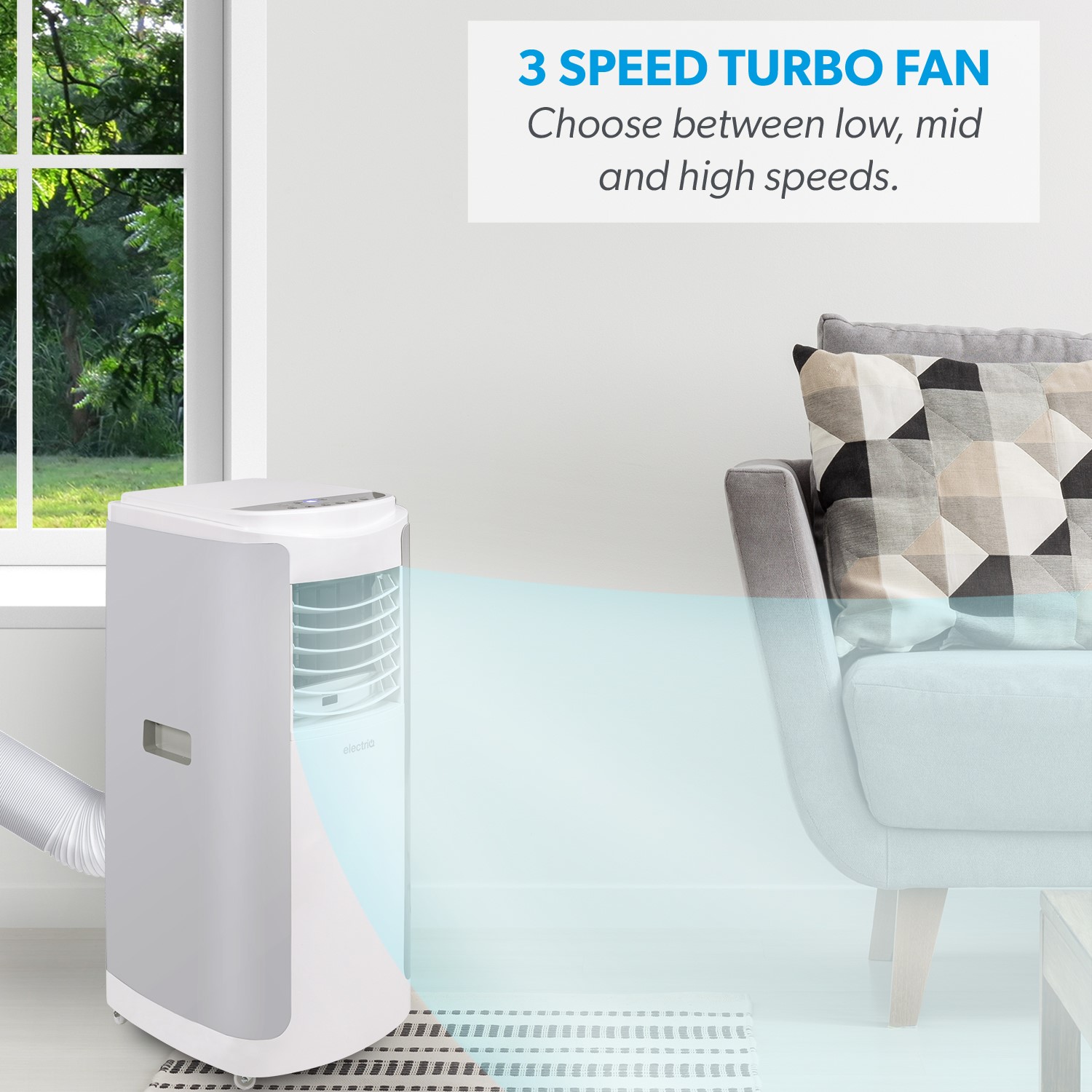 electriQ 12000 BTU WiFi Smart Air Conditioner with Heat Pump for medium