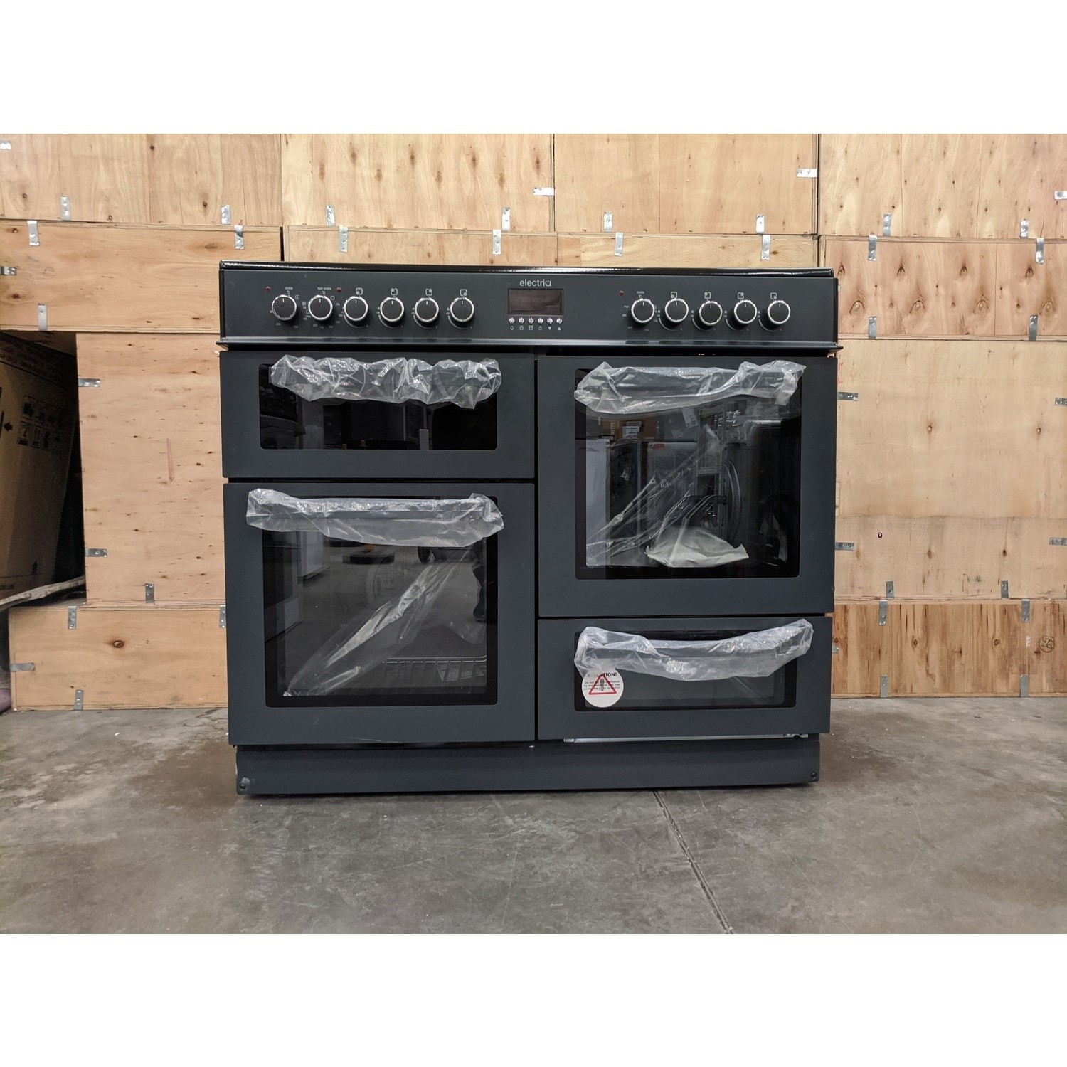 Refurbished electriQ EQRANGE100SLATE 100cm Dual Fuel Range Cooker Slate