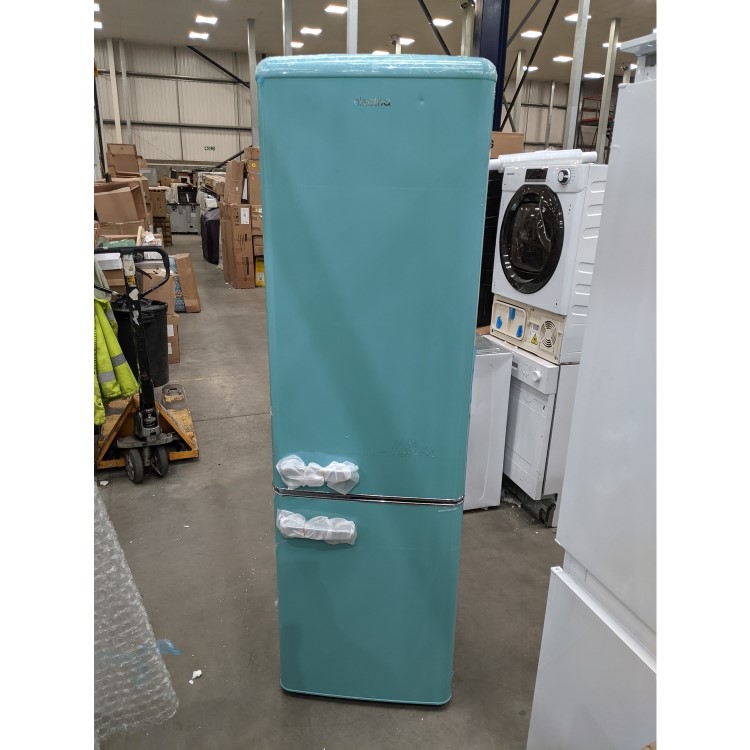 Refurbished electriQ 60/40 Retro Freestanding Fridge Freezer - Blue