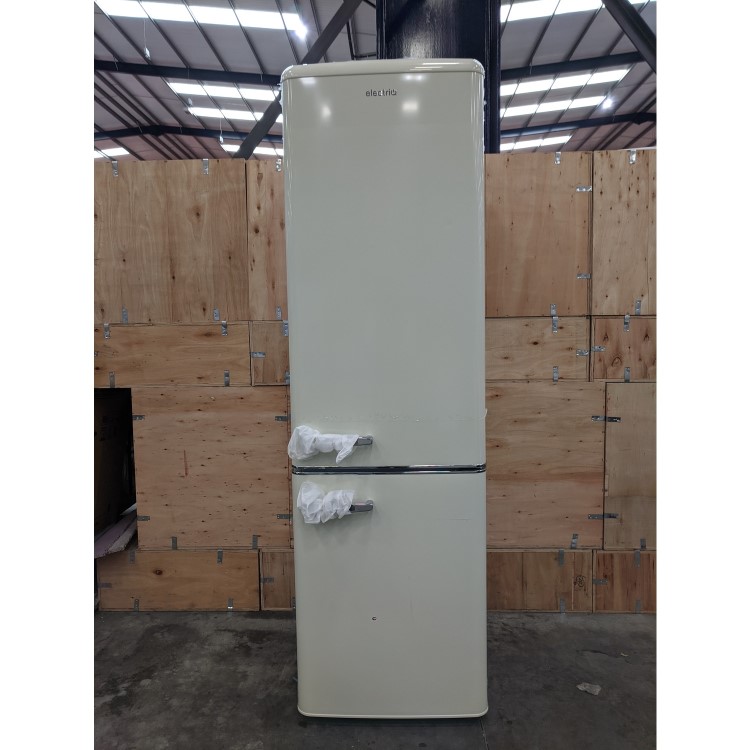 Refurbished electriQ 60/40 Retro Freestanding Fridge Freezer - Cream