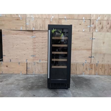 Refurbished electriQ EQ30WINEBL Freestanding 19 Bottle Single Zone Under Counter Wine Cooler Black