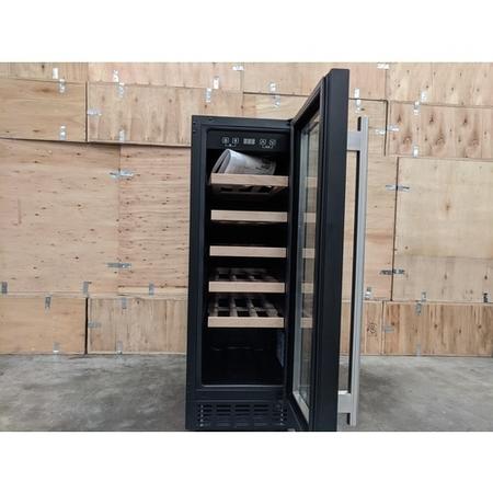 Refurbished electriQ EQ30WINEBL Freestanding 19 Bottle Single Zone Under Counter Wine Cooler Black