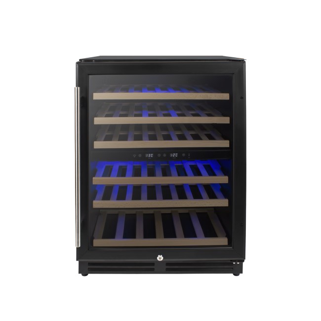 Refurbished electriQ EQWINE60BLFDZ Freestanding 51 Bottle Dual Zone