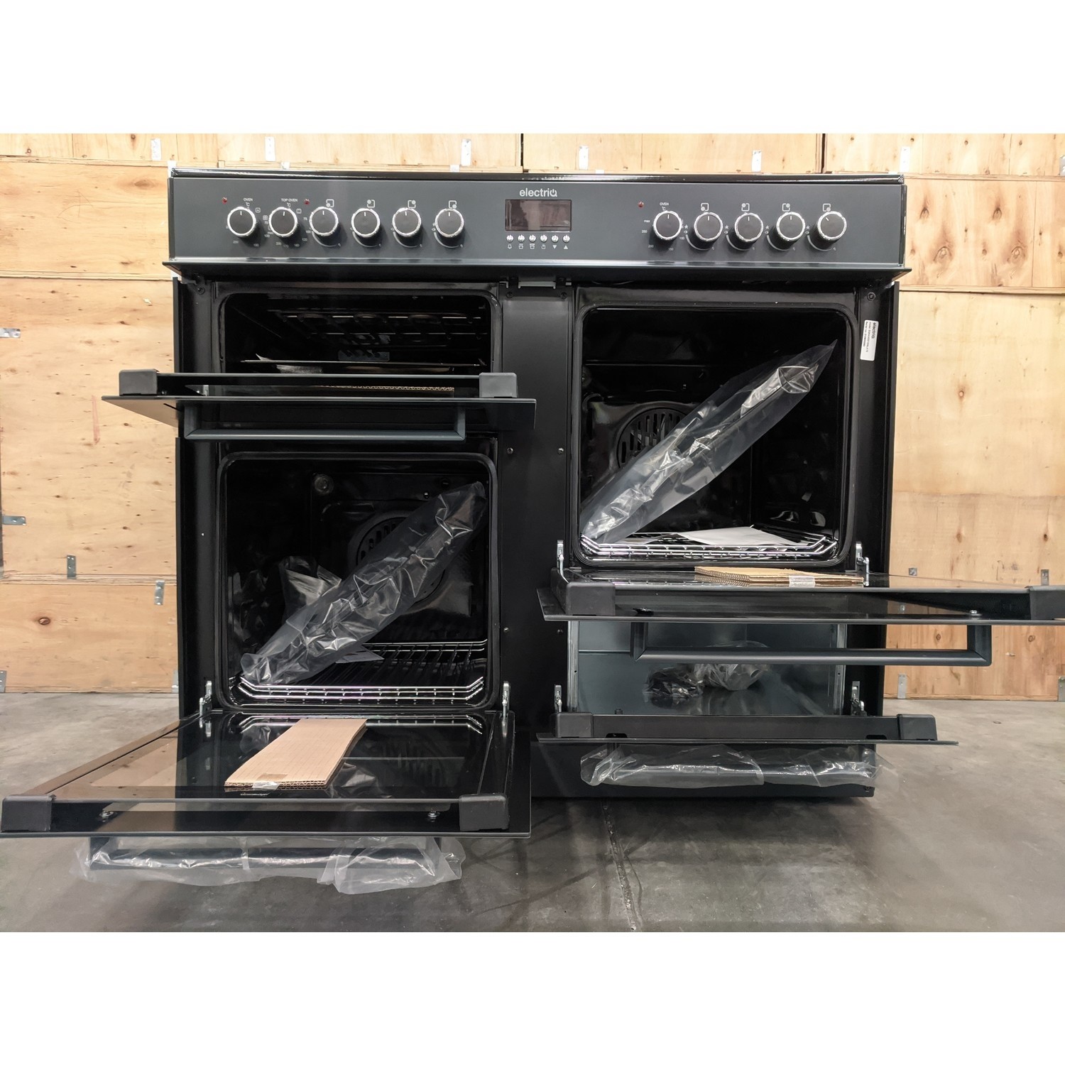 Refurbished electriQ EQRANGE100SLATE 100cm Dual Fuel Range Cooker