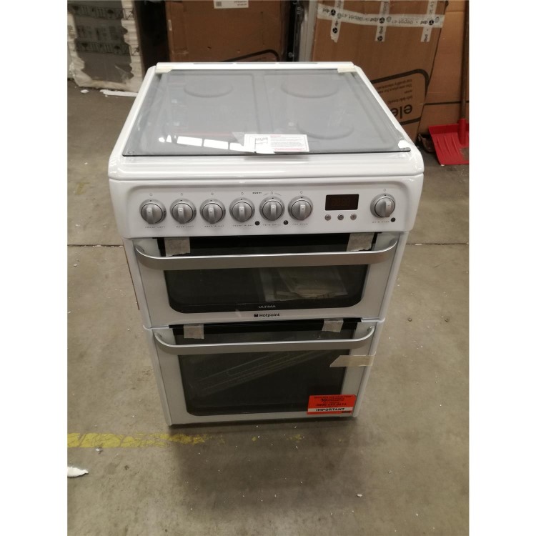 Refurbished Hotpoint HUD61P 60cm Dual Fuel Cooker