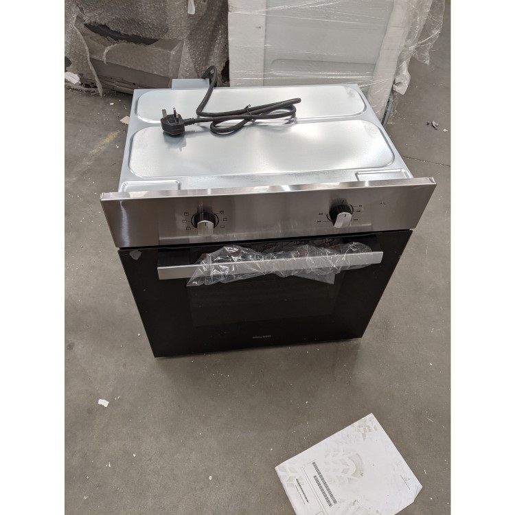 Refurbished electriQ EQOVENM1 60cm Single Built In Electric Oven Stainless Steel