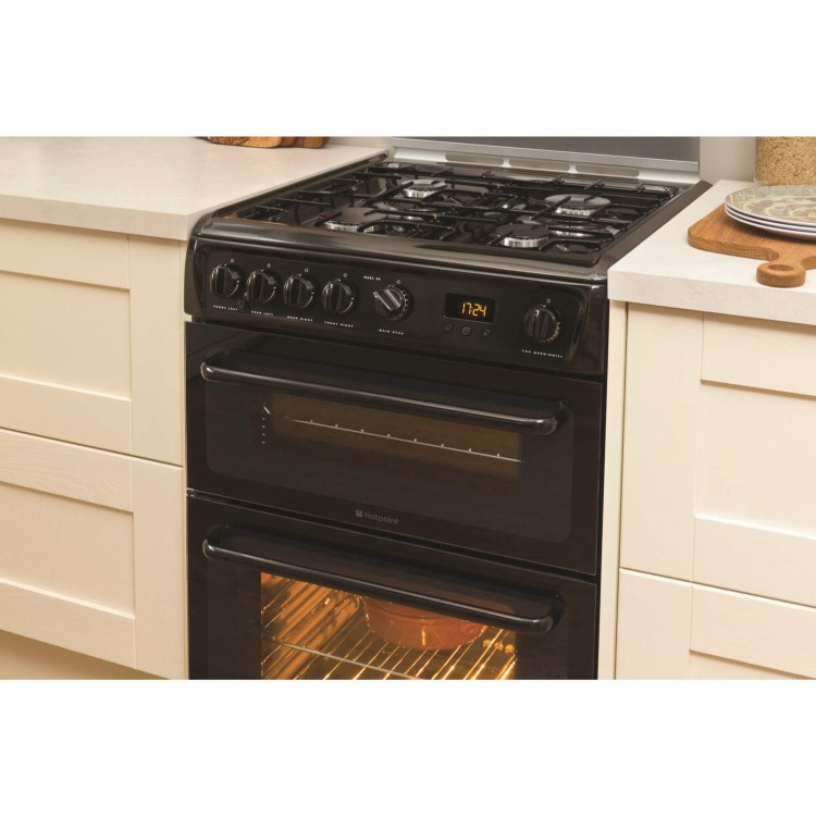 Refurbished Hotpoint HAGL60K 60cm Gas Cooker