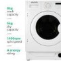 Refurbished electriQ 8kg Wash 6kg Dry 1400rpm Integrated Washer Dryer - White