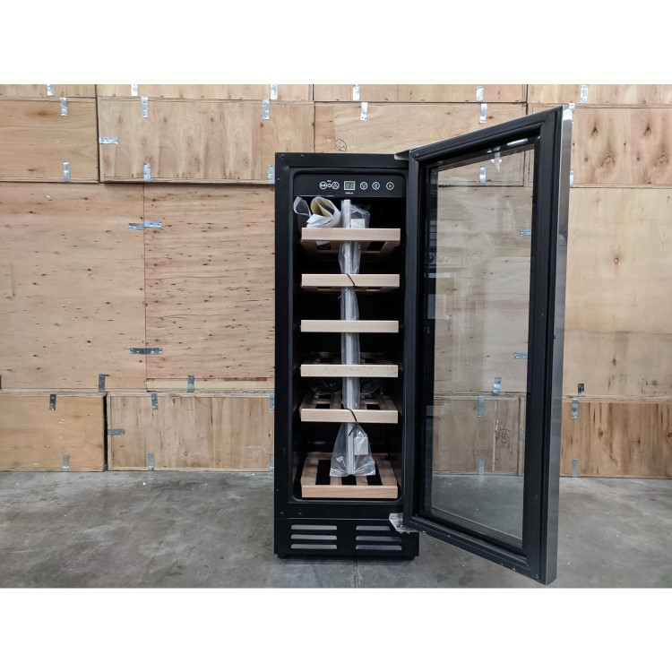 Refurbished electriQ EQWINE30S Freestanding 18 Bottle Single Zone Wine Cooler Stainless Steel/Black