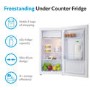 GRADE A2 - electriQ 62 Litre Freestanding Under Counter Fridge with Ice Box  84.5cm Tall 45cm Wide - White