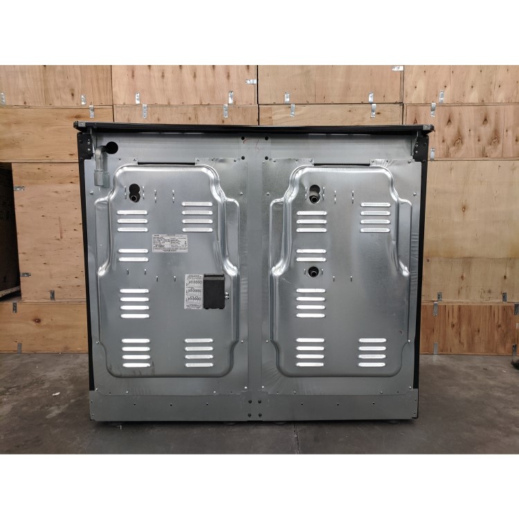 Refurbished electriQ 100cm Dual Fuel Double Oven Range Cooker - Stainless Steel