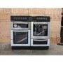 Refurbished electriQ 100cm Dual Fuel Double Oven Range Cooker - Stainless Steel