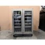 Refurbished electriQ 36 Bottle Freestanding Under Counter Wine Cooler Dual Zone 60cm Wide 82cm Tall - Stainless Steel