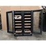 Refurbished electriQ 36 Bottle Freestanding Under Counter Wine Cooler Dual Zone 60cm Wide 82cm Tall - Stainless Steel