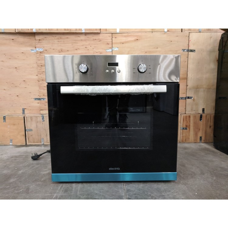 Refurbished electriQ EQOVENM3STEEL 60cm Single Built In Electric Oven Stainless Steel