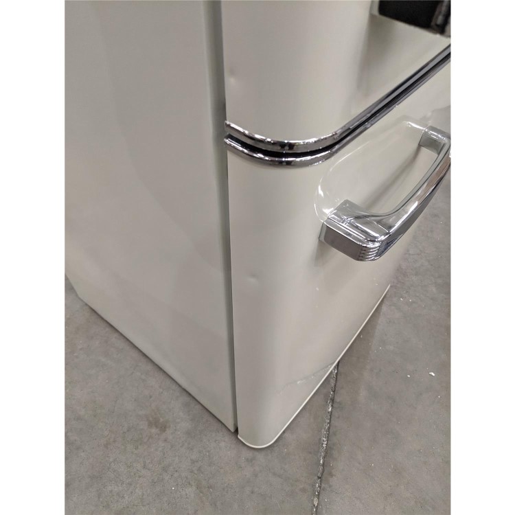 Refurbished electriQ EQ6040RETROCREAM Freestanding 244 Litre 60/40 Retro Frost Free Fridge Freezer Cream