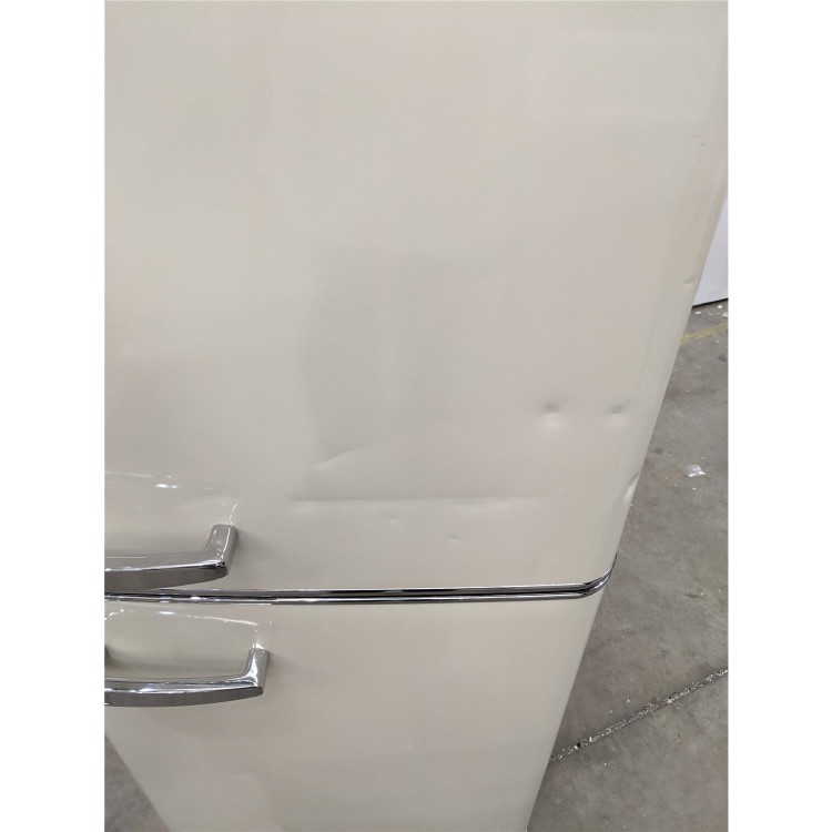 Refurbished electriQ EQ6040RETROCREAM Freestanding 244 Litre 60/40 Retro Frost Free Fridge Freezer Cream