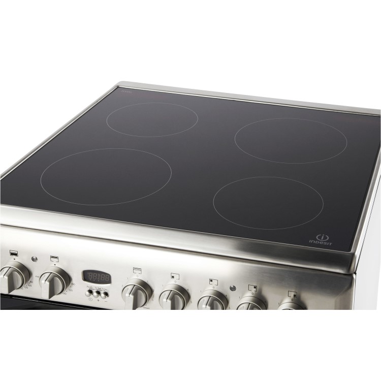 Refurbished Indesit ID60C2X 60cm Electric Cooker With Ceramic Hob