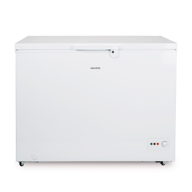 electriQ 290 Litre Chest Freezer - White