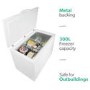 Refurbished electriQ EQCHESTLB300 290 Litre Chest Freezer White