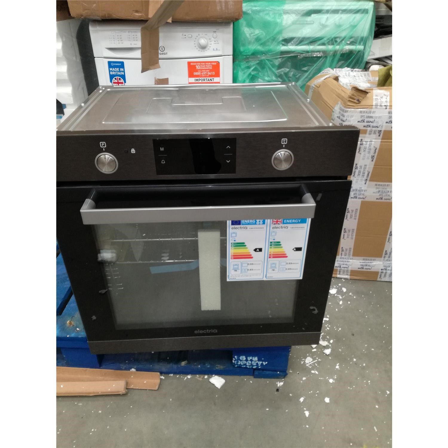 Refurbished electriQ EQBIOPYROVINOX 60cm Single Built In Electric Oven