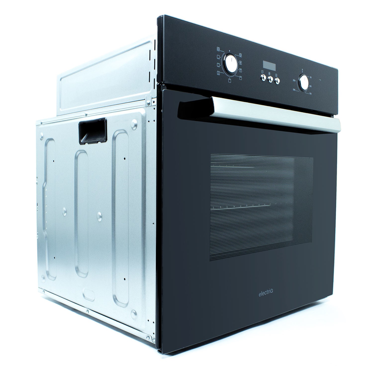 electriQ 65L 9 Function Plug In Electric Fan Single Oven Black electriQ