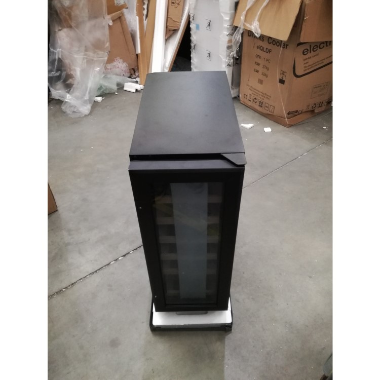 Refurbished electriQ 30cm Wide 18 Bottle Wine Cooler - Black