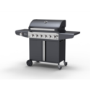 GRADE A3 - The Kentucky Premium 6 Burner Black Gas BBQ with Side Burner - Includes BBQ Cover and Utensil Set