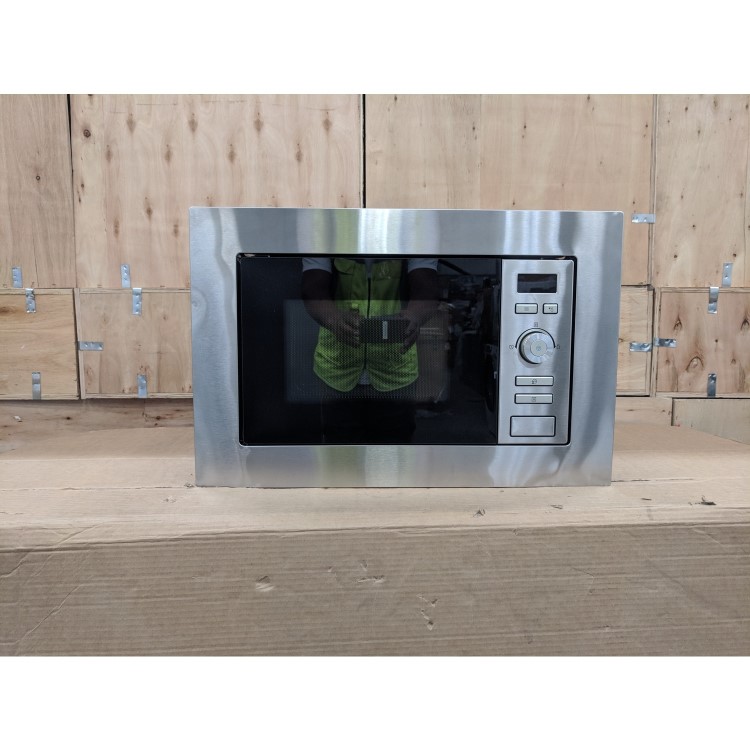 GRADE A3 - electriQ 17L 700W Stainless Steel Built-In Cupboard Microwave