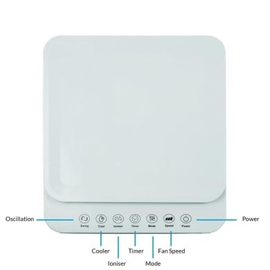 GRADE A1 - electriQ Slimline ECO 6L Air Cooler with built-in Air Purifier and Humidifier - with 2 free ice packs