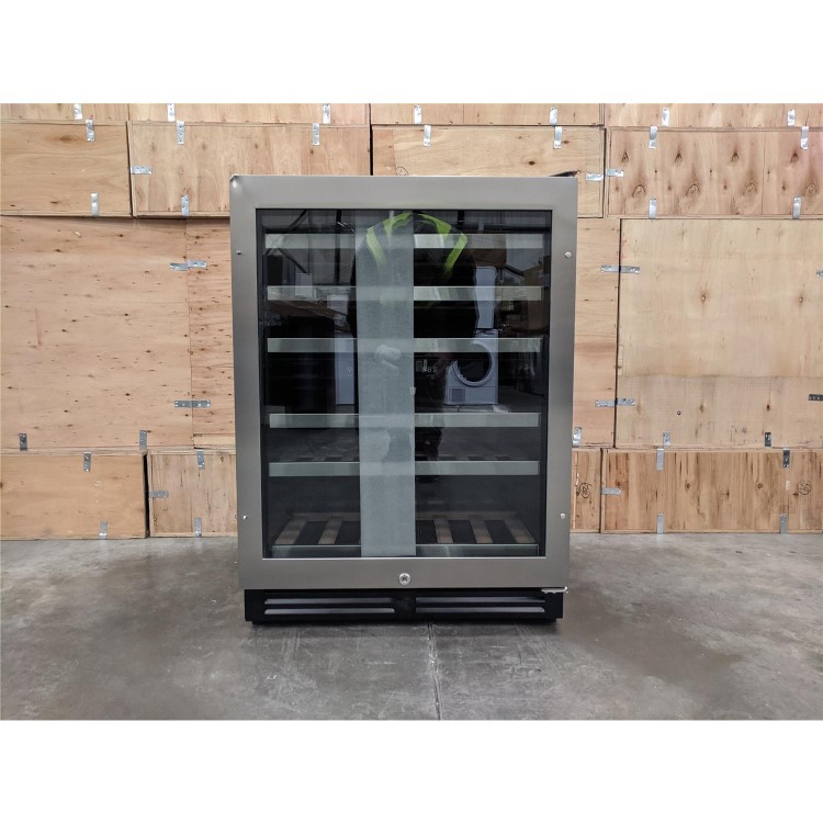 Refurbished electriQ EQWINE60SFDZ 60cm 51 Bottle Wine Cooler Full Range Dual Zone - Stainless Steel