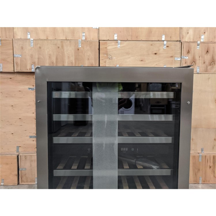Refurbished electriQ EQWINE60SFDZ 60cm 51 Bottle Wine Cooler Full Range Dual Zone - Stainless Steel