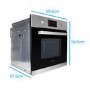 electriQ Plug In Self Cleaning Electric Single Oven - Stainless Steel