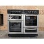 Refurbished electriQ EQRANGE100SS 100cm Dual Fuel Double Oven Range Cooker Stainless Steel
