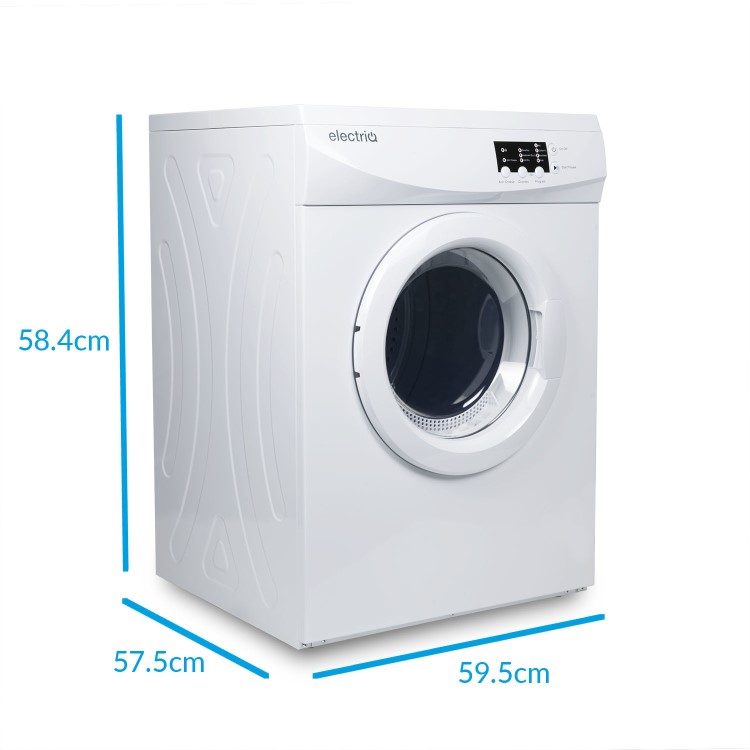 GRADE A2 - electriQ Freestanding 7kg Vented Tumble Dryer - White
