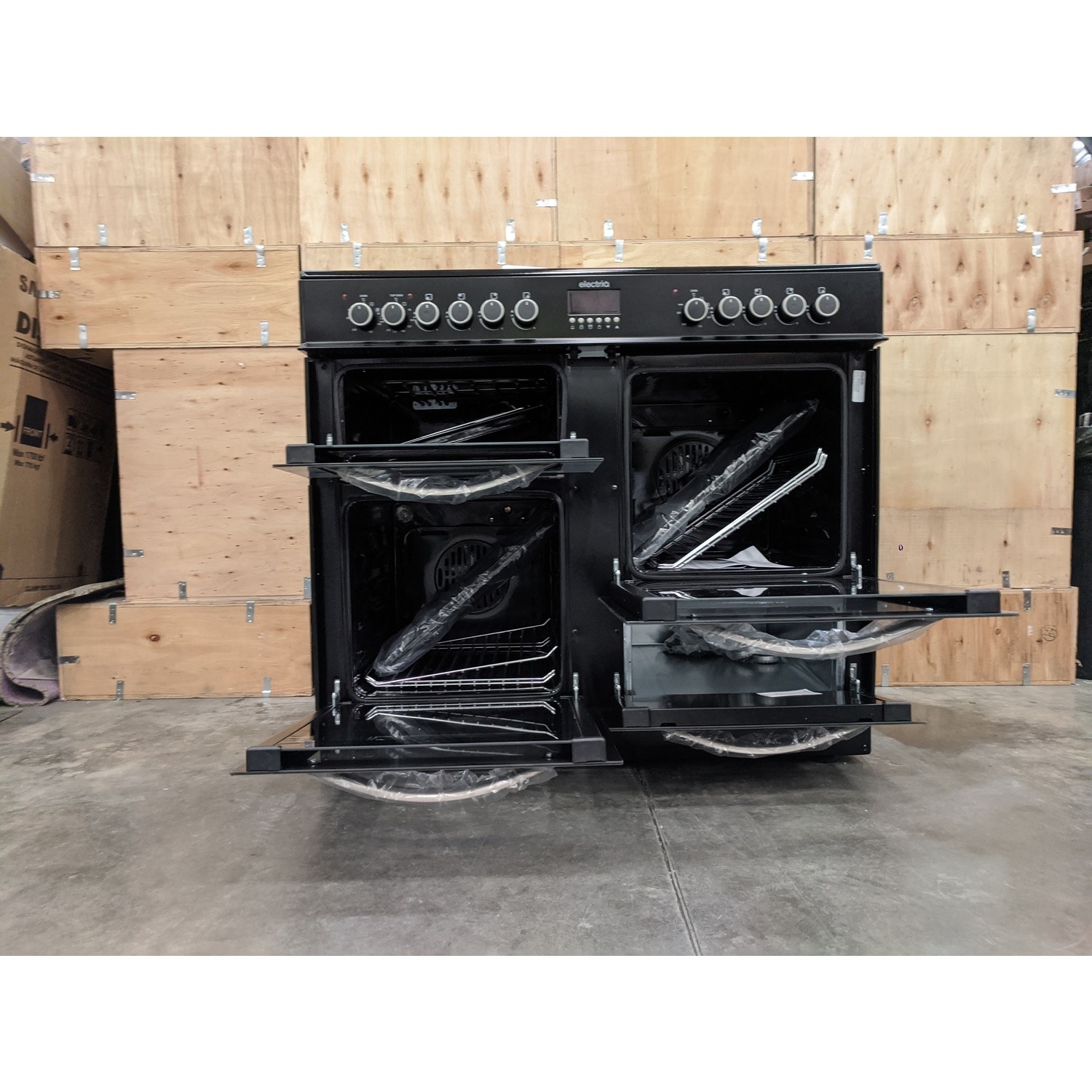 Refurbished electriQ EQRANGE100SS 100cm Dual Fuel Double Oven Range