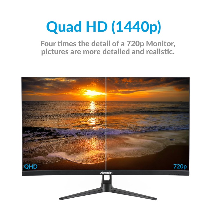 GRADE A3 - electriQ 27" IPS QHD 1440p 95Hz FreeSync HDR Monitor