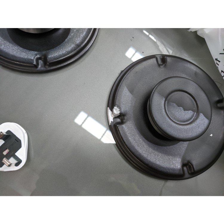 Refurbished electriQ EQGH604LG 60cm Gas on Glass 4 Burner Gas Hob Lunar Grey