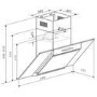 electriQ 60cm Angled Chimney Cooker Hood - Stainless Steel & Black Glass