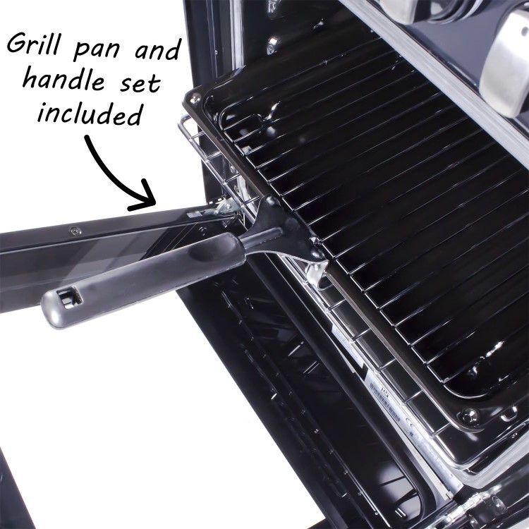 electriQ 50cm Gas Cooker - Black