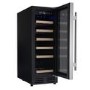 Refurbished electriQ EQWINE30S 30cm Wide 18 Bottle Wine Cooler - Stainless Steel/Black