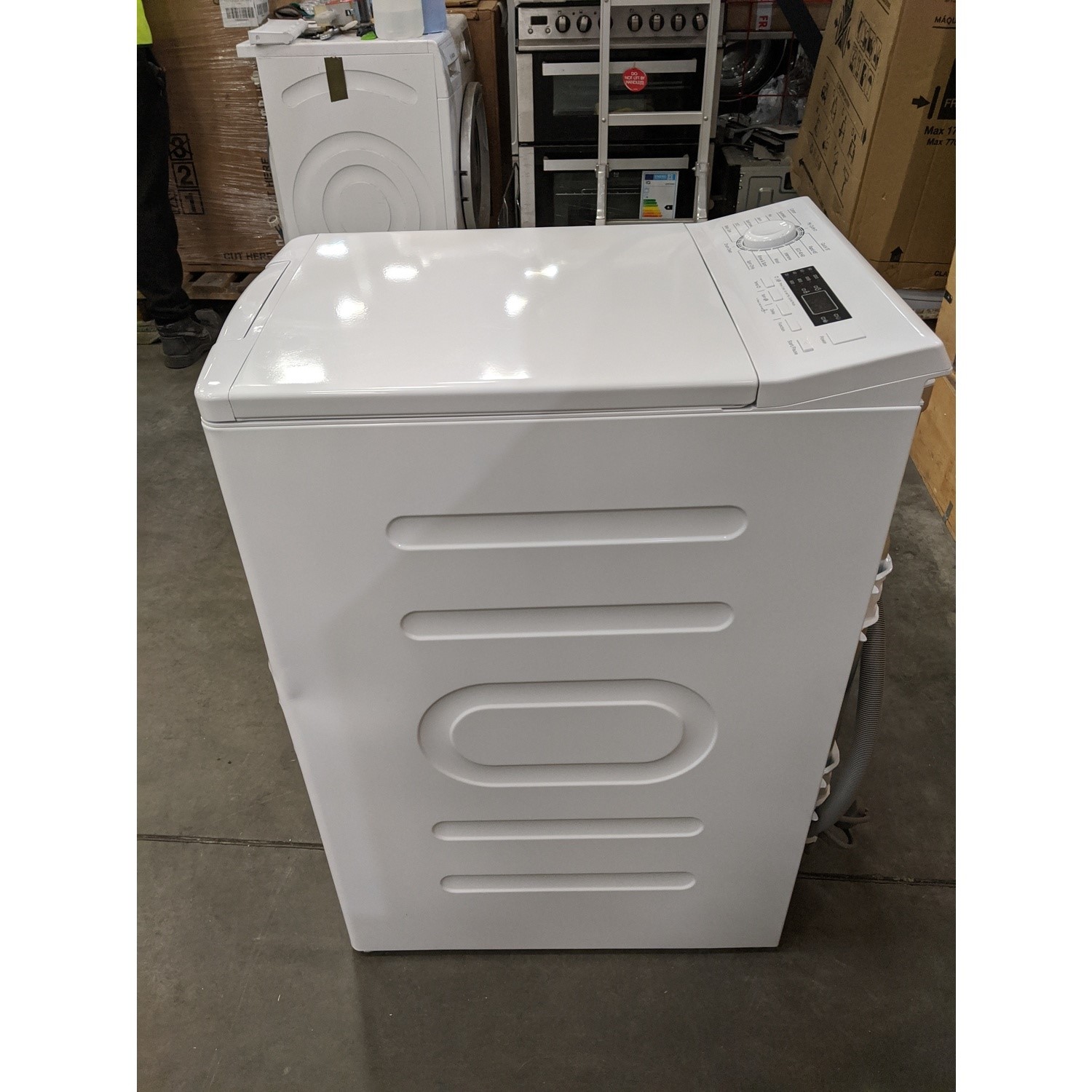 Refurbished electriQ eiQWMTL75 Freestanding 7.5KG 1200 Spin Top Loading