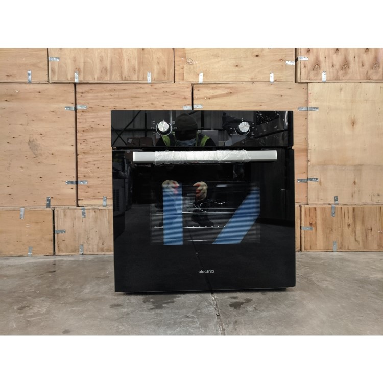 Refurbished electriQ EQOVENM1BLACK 60cm Single Built In Electric Oven Black